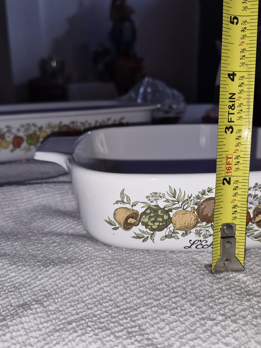 vintage Corning Ware casserole dish from the 